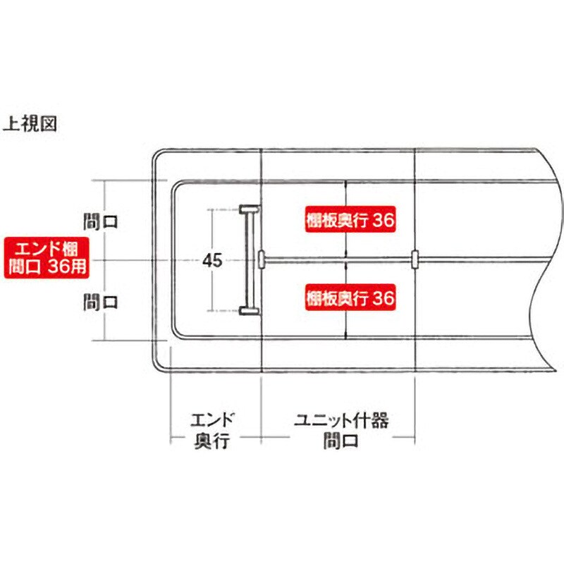 ユニット什器ULシリーズ 2本柱エンドK (連結タイプ・キャスター付) シルキー色 高さ157cm 519-38-25