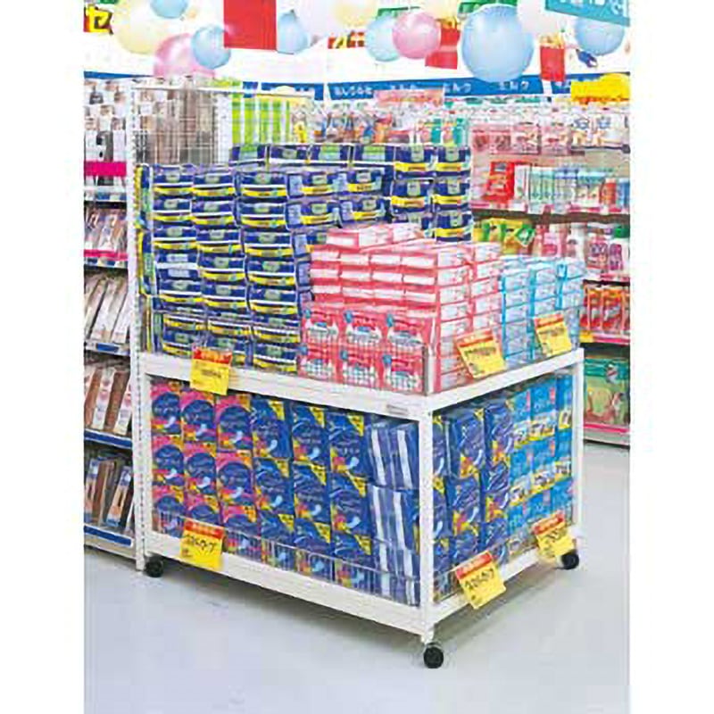6949-25 ZY重量用2段ワゴンB(キャスター) 中日販売 高さ115cm間口90cm