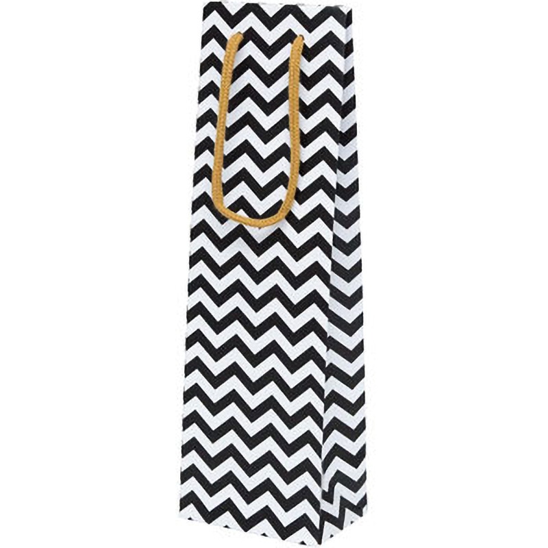 K-1303 モノクロバッグB ヤマニパッケージ お酒用手提袋