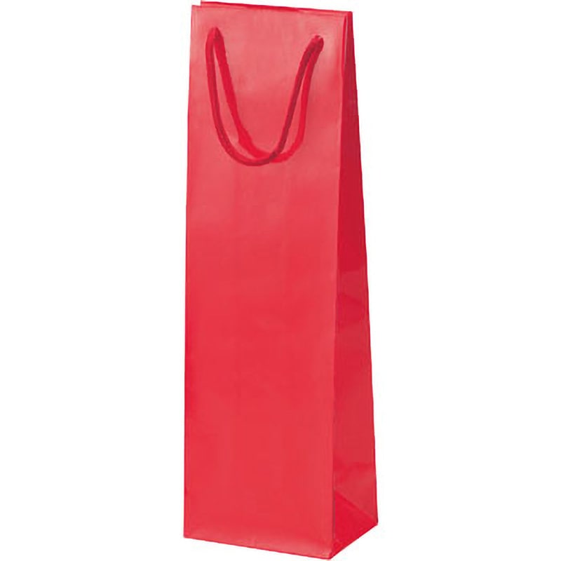 YW-13 ワイン1本用手提袋 ヤマニパッケージ コート紙+PP貼 スピンドル紐 赤色  1ケース(100枚) YW-13