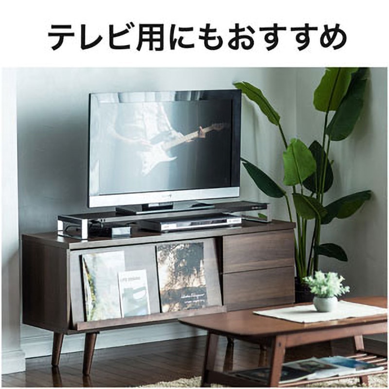 100-MR138W 電源タップ+USBハブ付き机上ラック(W1000) サンワ