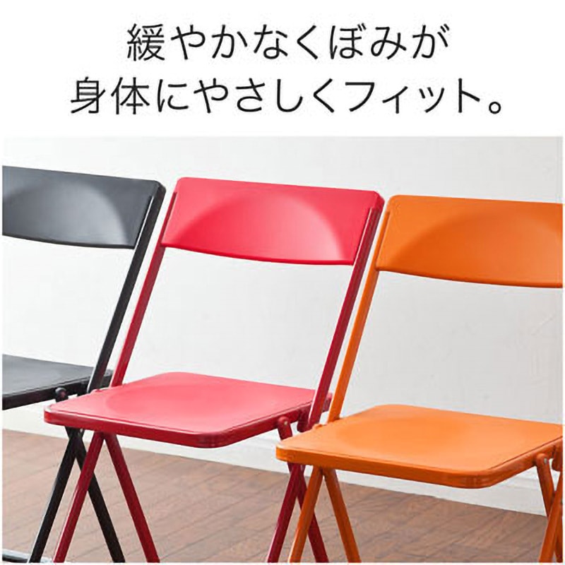 150-SNCH0061BK スリム折り畳みチェア サンワダイレクト ブラック色 幅