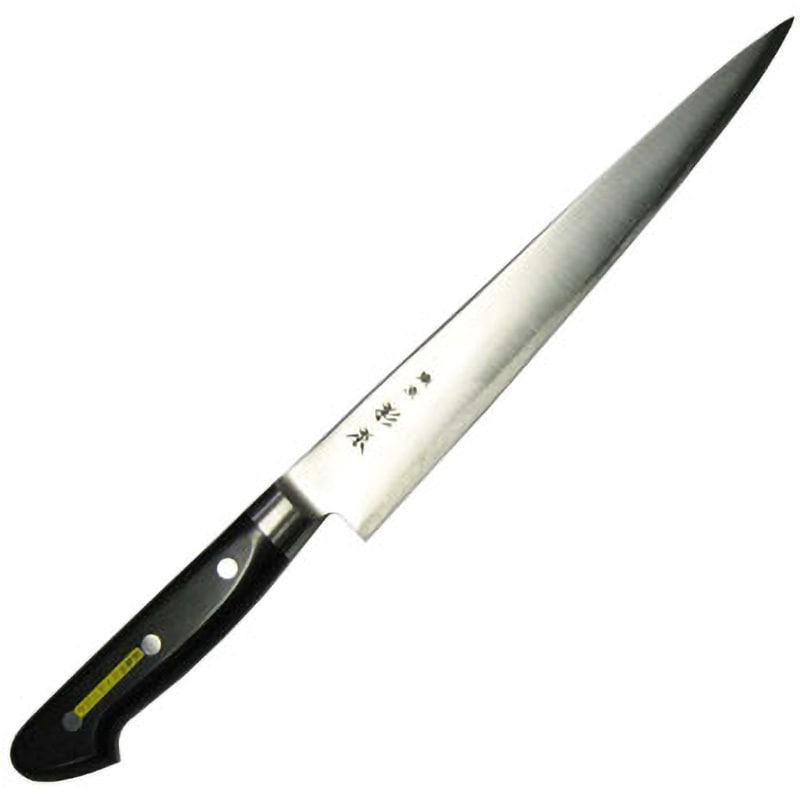 【全品送料無料】 正広作 24cm 筋引 モリブデン鋼 ツバ付 引継ぎ 調理器具