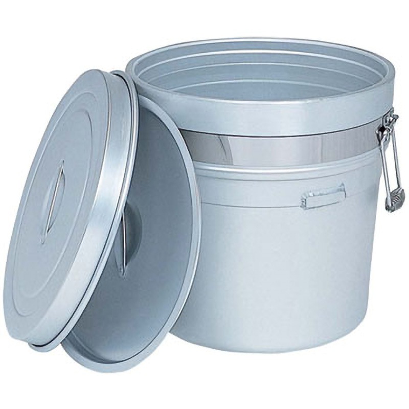 アルマイト 段付二重食缶 (大量用) 250-S (36l) 250-S アルマイト 段付二重食缶(大量用) EBM(江部松商事) 容量36L 250