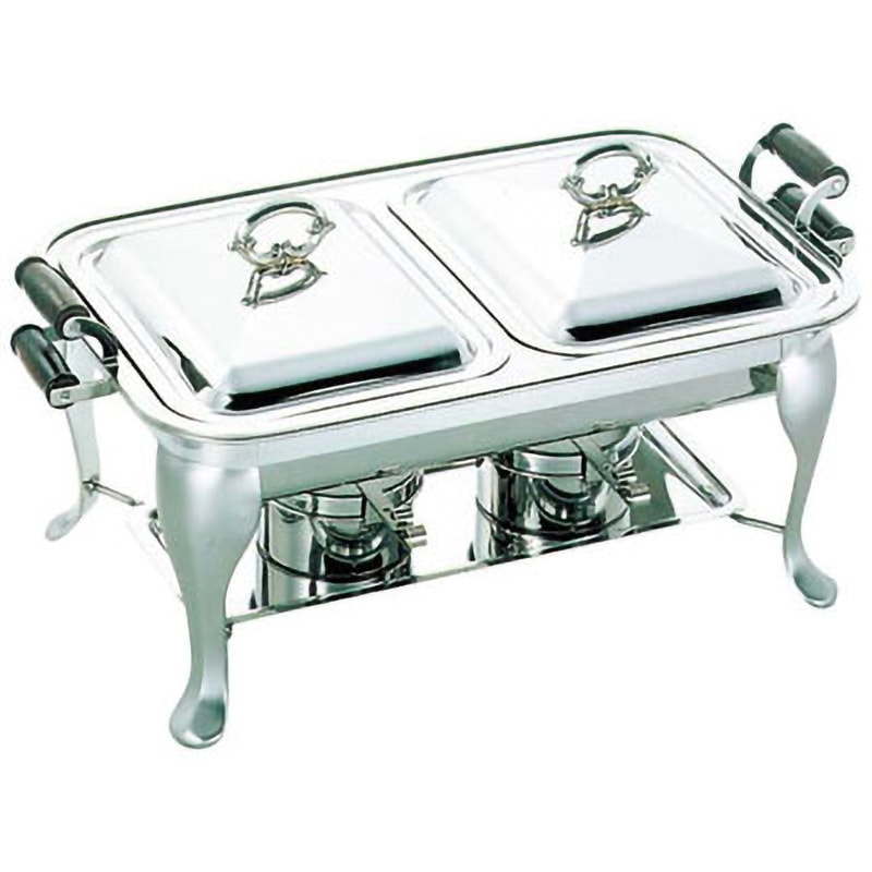 SW 18-8 木柄 角チューフィングディッシュ ダブル用中鍋 1台 EBM(江部松商事) 【通販モノタロウ】 20,985円