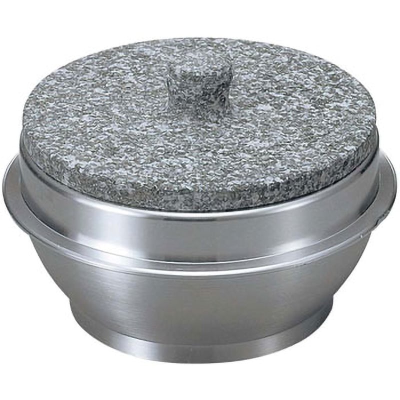 長水 遠赤 石焼釜(石蓋付)アルミ枠付 EBM(江部松商事) 高さ70mm外径(ツバ)190mm