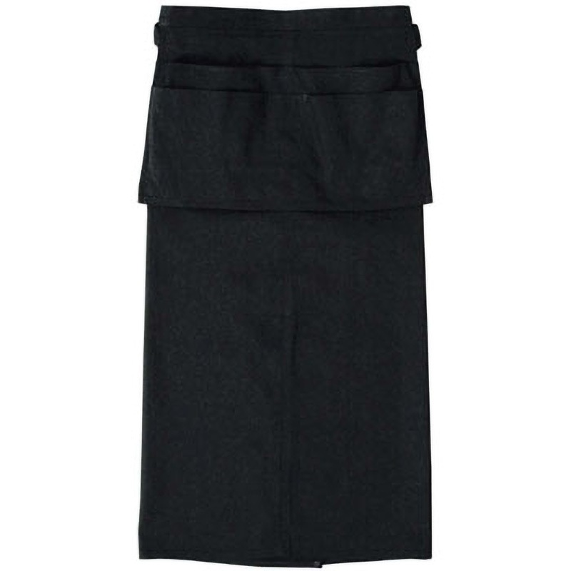 RT6872-9 エプロン EBM(江部松商事) ブラック色 前中心丈80cm  RT6872-9