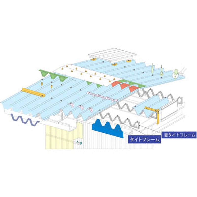 010150A 重ね式折板屋根88タイプ用 タイトフレームハイセット付 サカタ製作所 ハイセット/亜鉛山座 板厚2.3mm 1本 010150A -  【通販モノタロウ】
