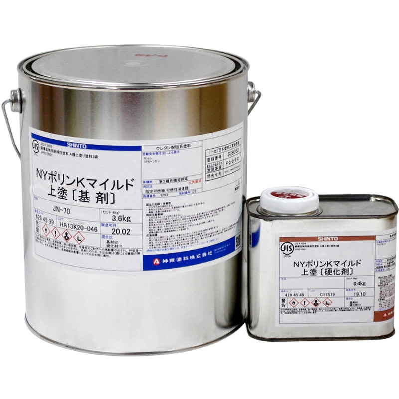 NYポリンKマイルド上塗 神東塗料 J12-80F(淡彩色)  1セット(4kg)