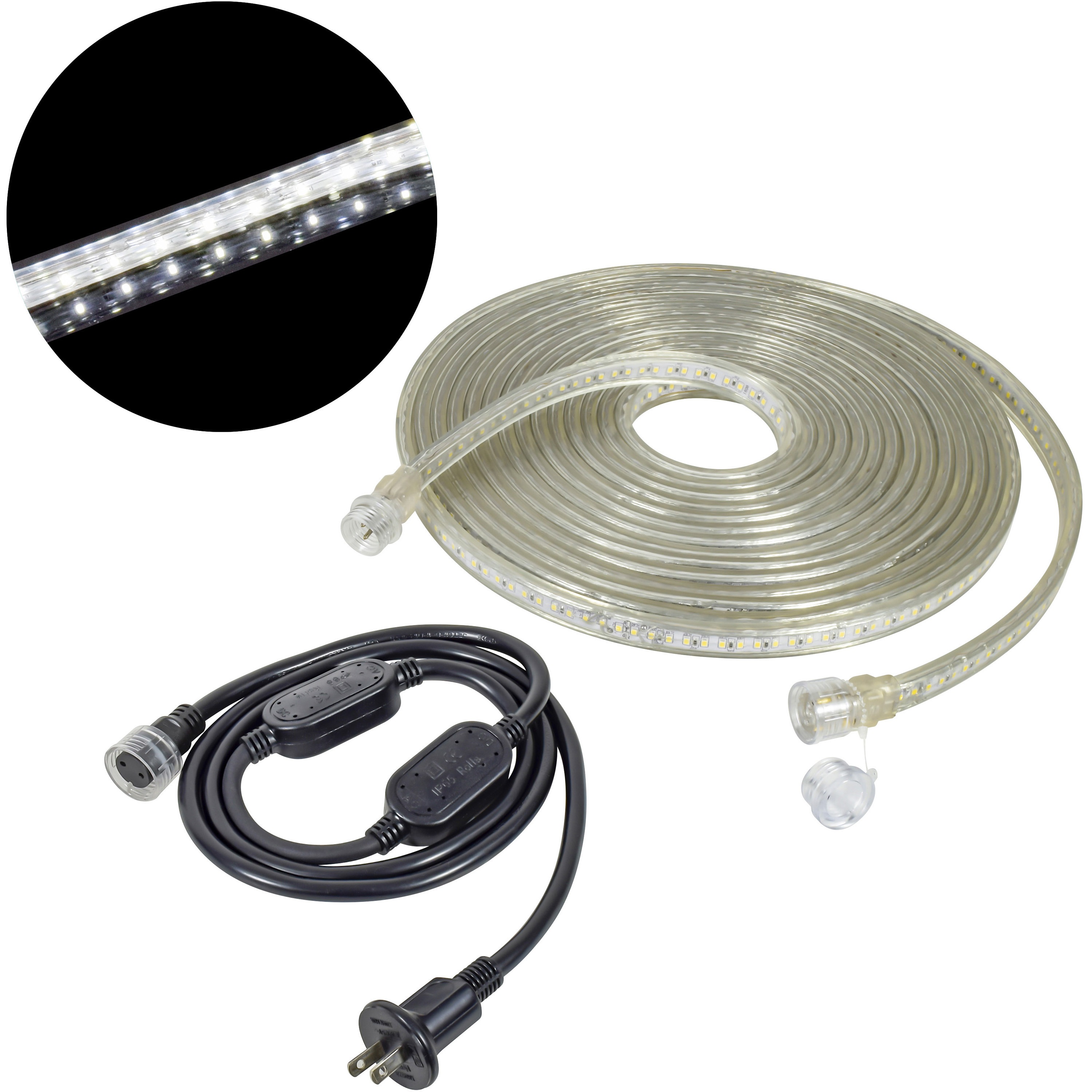 【新品・未開封】LEDコネクトライン 10m LECN-R10LA-W LECN-R10LA-W LEDコネクトライン両面発光 日動工業 材質PVC 使用電球