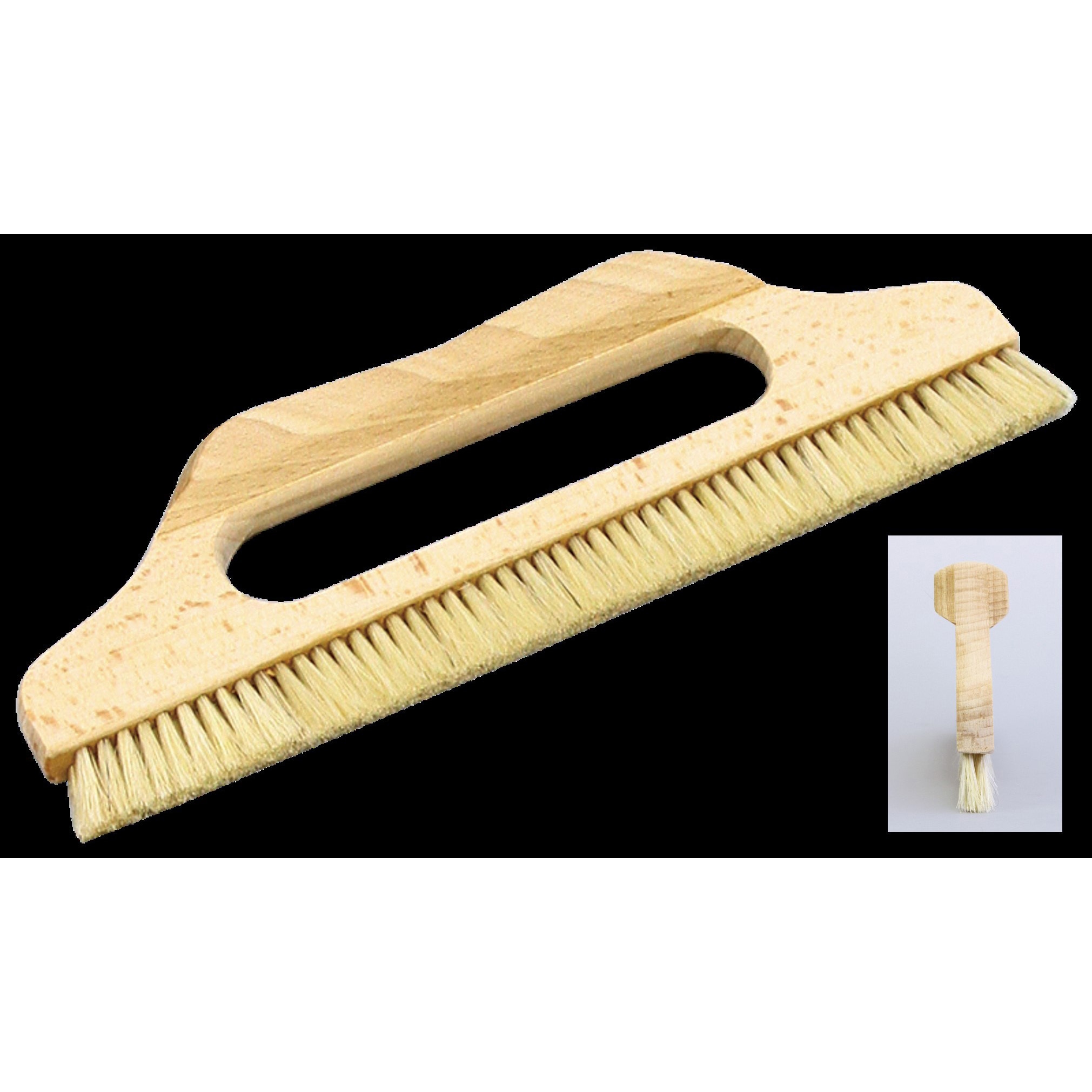 12-5209 2行ブラシ 太いグリップ KLASS(クラス/旧:極東産機) 白豚毛