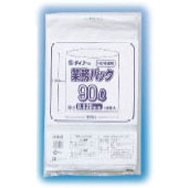 H062629 ごみ袋 タイヨーマークタイヨーの業務パック タイヨーマーク(中川製袋化工) 半透明色 90L 厚口タイプ  1箱(300枚) H062629