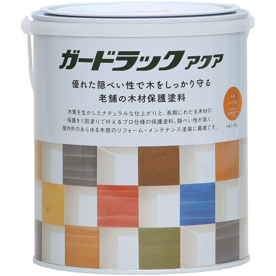 #800385 ガードラックアクア 和信ペイント 水性 防虫・防腐・防カビ・撥水効果 メープル色  1個