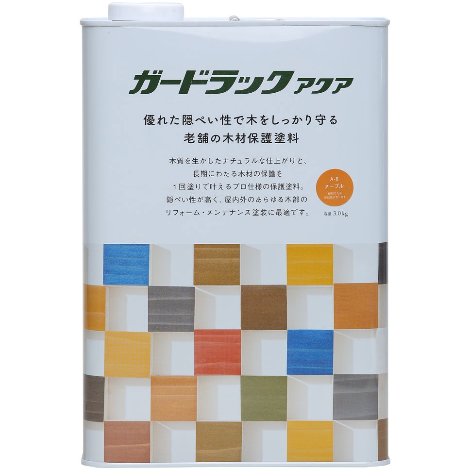 #800405 ガードラックアクア 和信ペイント 水性 防虫・防腐・防カビ・撥水効果 メープル色  1個