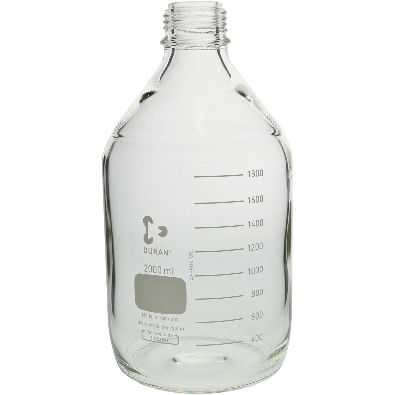 017200-200051 ねじ口びん(メジュームびん) びんのみ DURAN 2L