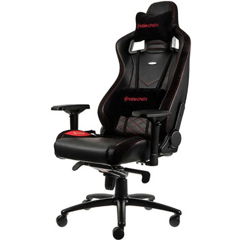 NBL-PU-RED-003 EPIC ゲーミング・オフィスチェア PUレザー noblechairs レッド色 高さ1265～1330mm幅670mm奥行565mm  NBL-PU-RED-003
