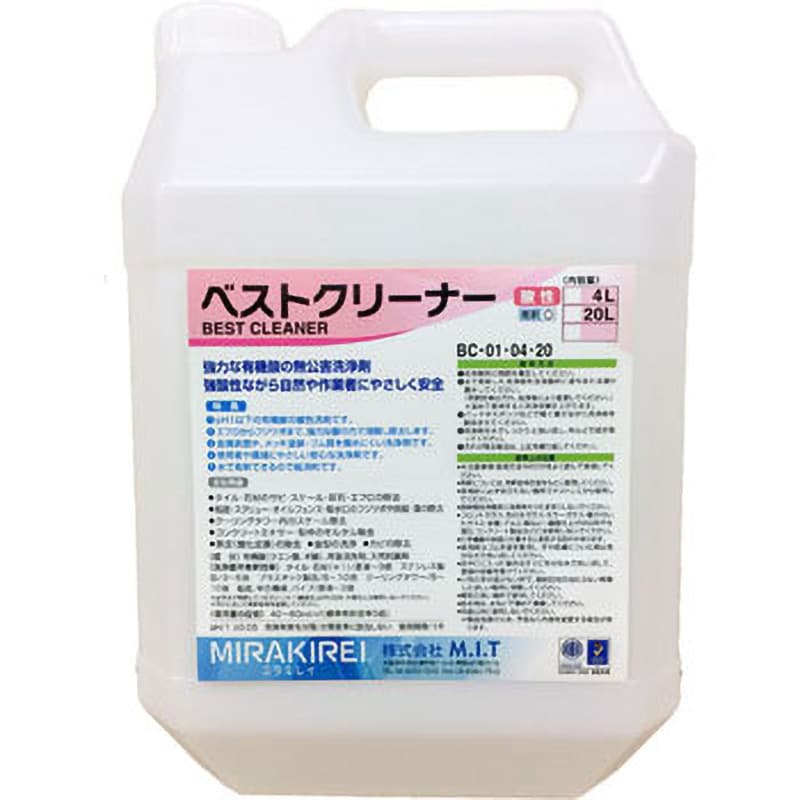 BC-04 洗浄剤 ベストクリーナー 1缶(4kg) 【通販サイトMonotaRO】
