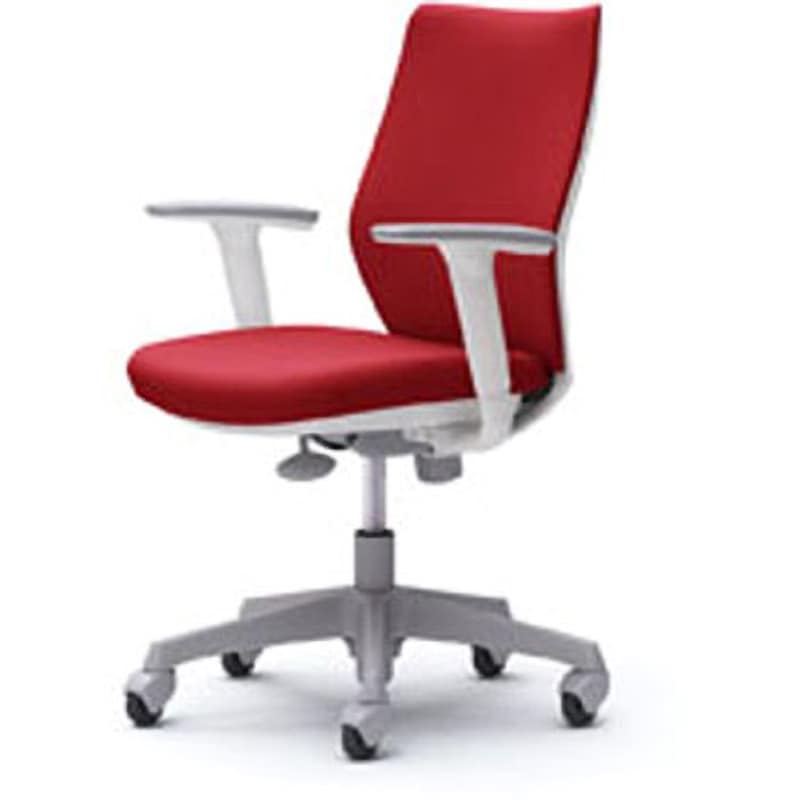 CG97XR FM38 CG-M オフィスチェア(可動肘・背パッド・ハンガー無) オカムラ(岡村製作所) アジャストアーム付 ビンテージレッド色 ホワイト   CG97XR FM38