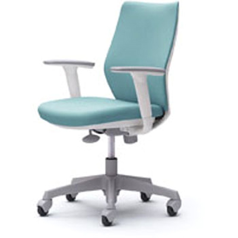 CG97XR FZH6 CG-M オフィスチェア(可動肘・背パッド・ハンガー無) オカムラ(岡村製作所) アジャストアーム付 セージ色 ホワイト   CG97XR FZH6