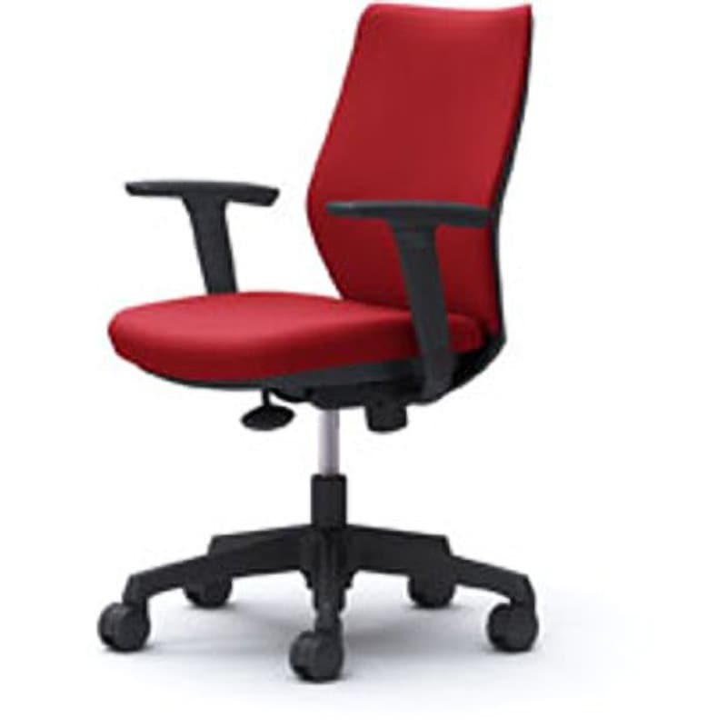 CG97ZR FM38 CG-M オフィスチェア(可動肘・背パッド・ハンガー無) オカムラ(岡村製作所) アジャストアーム付 ビンテージレッド色 ブラック   CG97ZR FM38