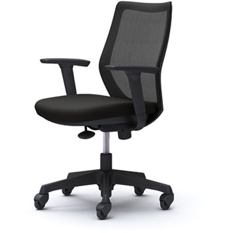 CG91JR FZK1 CG-M オフィスチェア(可動肘・背メッシュ・ハンガー無) オカムラ(岡村製作所) 肘掛あり 材質樹脂脚 ブラック   CG91JR FZK1