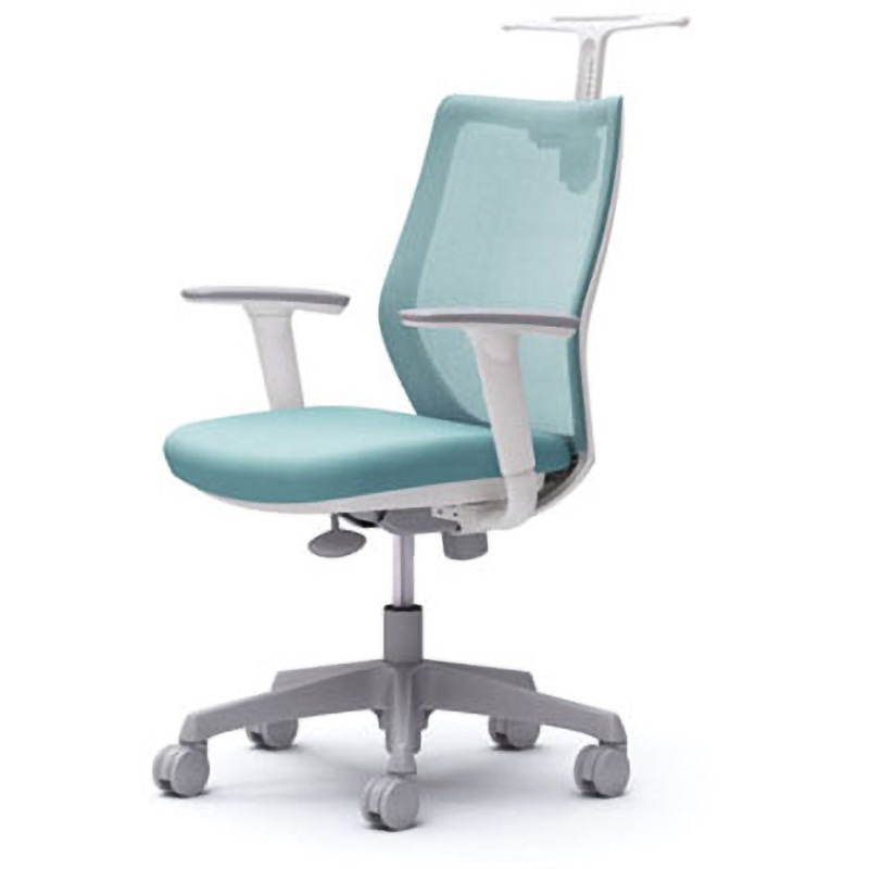 CG92WR FZK6 CG-M オフィスチェア(可動肘・背メッシュ・ハンガー有) オカムラ(岡村製作所) 材質樹脂脚 ホワイト セージ色   CG92WR FZK6