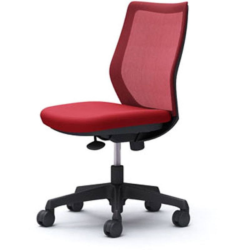 CG11ZR FZK9 CG-M オフィスチェア(肘無・背メッシュ・ハンガー無) オカムラ(岡村製作所) キャスターあり 材質樹脂脚 ブラック レッド色   CG11ZR FZK9