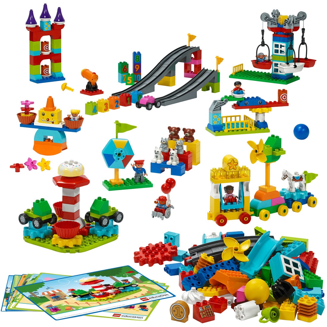 【送料無料】EA　DUO-R本体　起動確認済み　すぐに遊べるセット デュプロくるくるゆうえんちセット 1セット レゴエデュケーション