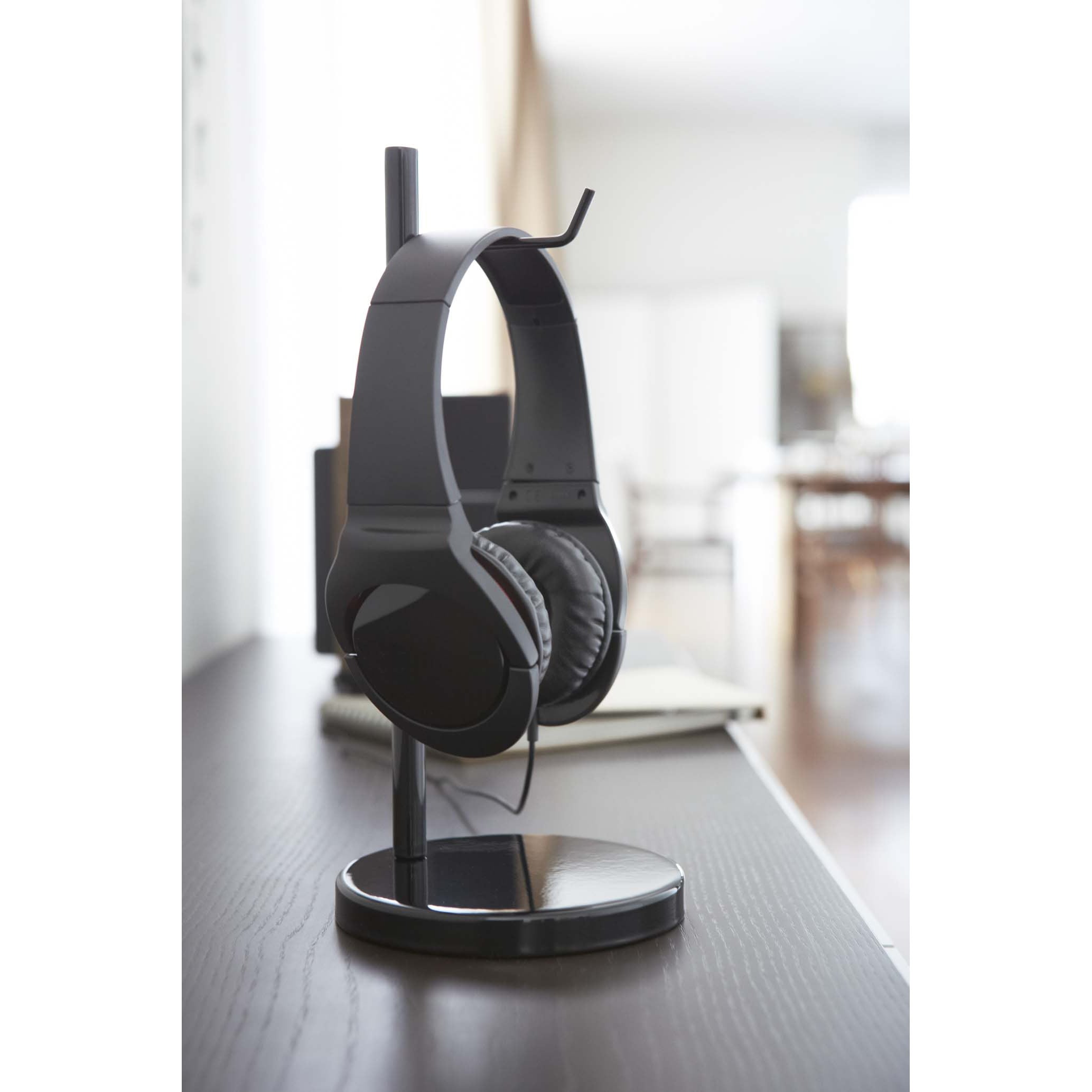 2292 ヘッドホンスタンド ボーテス 丸型 山崎実業 ブラック色 - 【通販