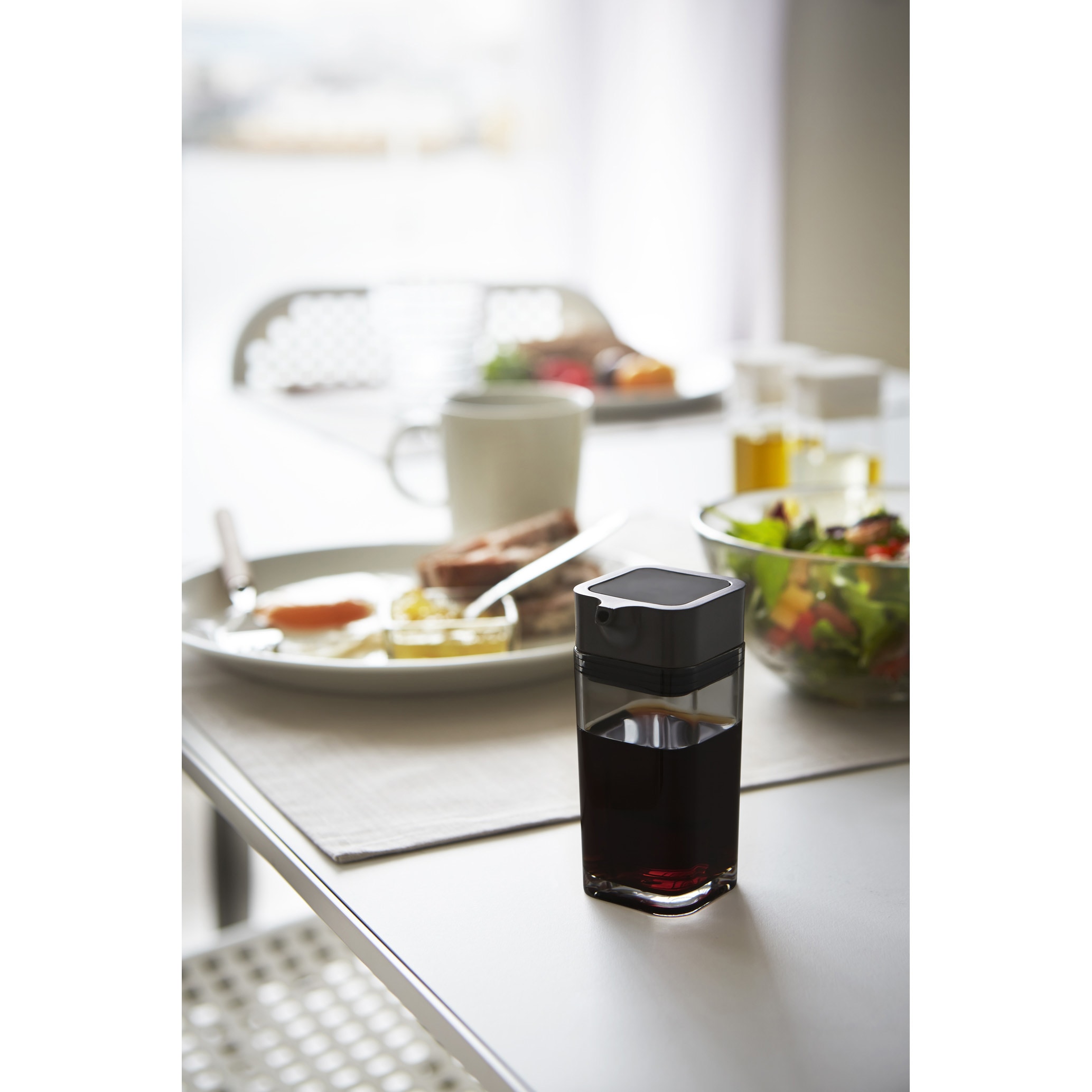 DF醤油差し20個 2866 プッシュ式醤油差し タワー 山崎実業 容量80mL ブラック色