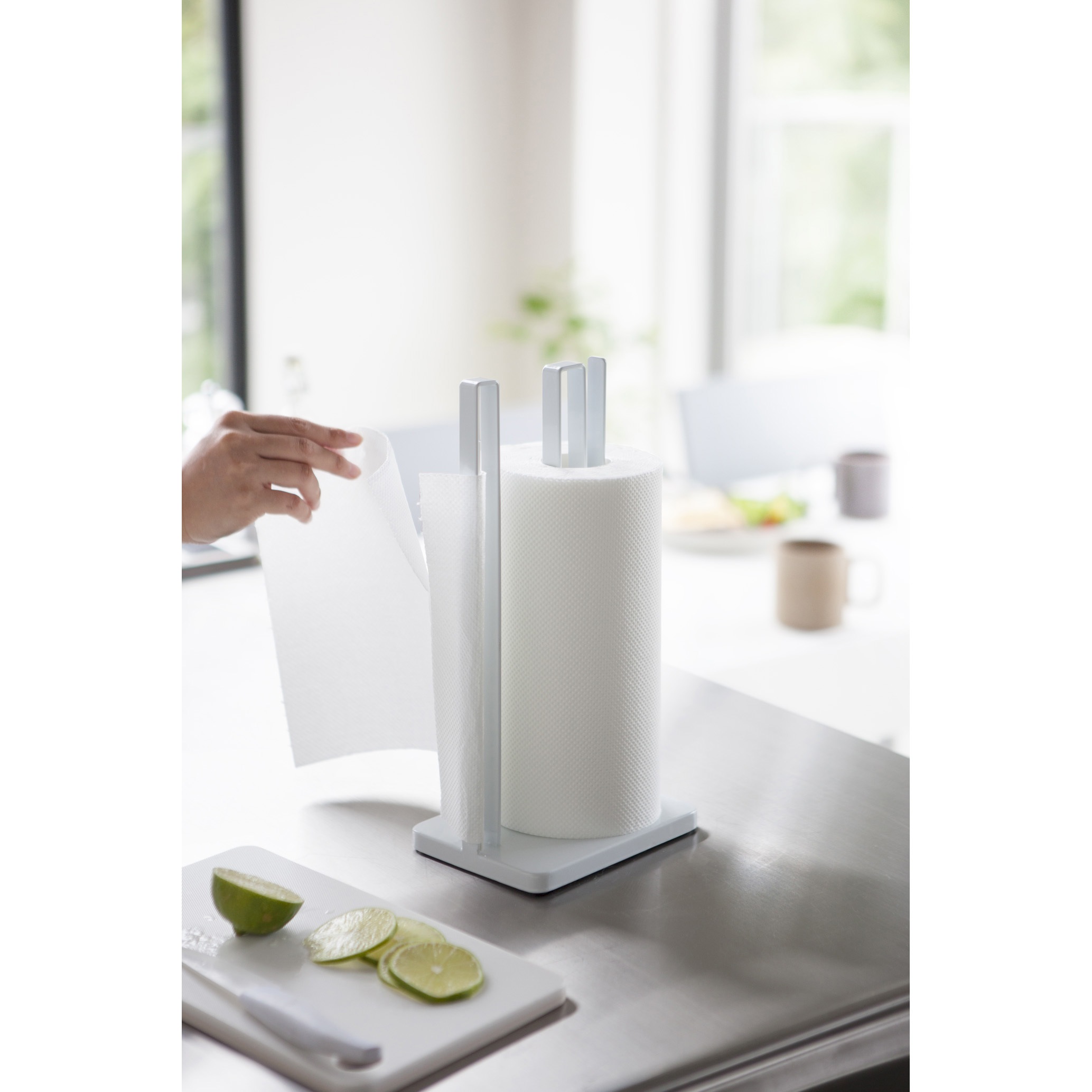 片手で切れる！キッチンペーパーホルダー付き キッチンラック スパイスラック 収納 片手で切れる！キッチンペーパーホルダー付き キッチンラック スパイス