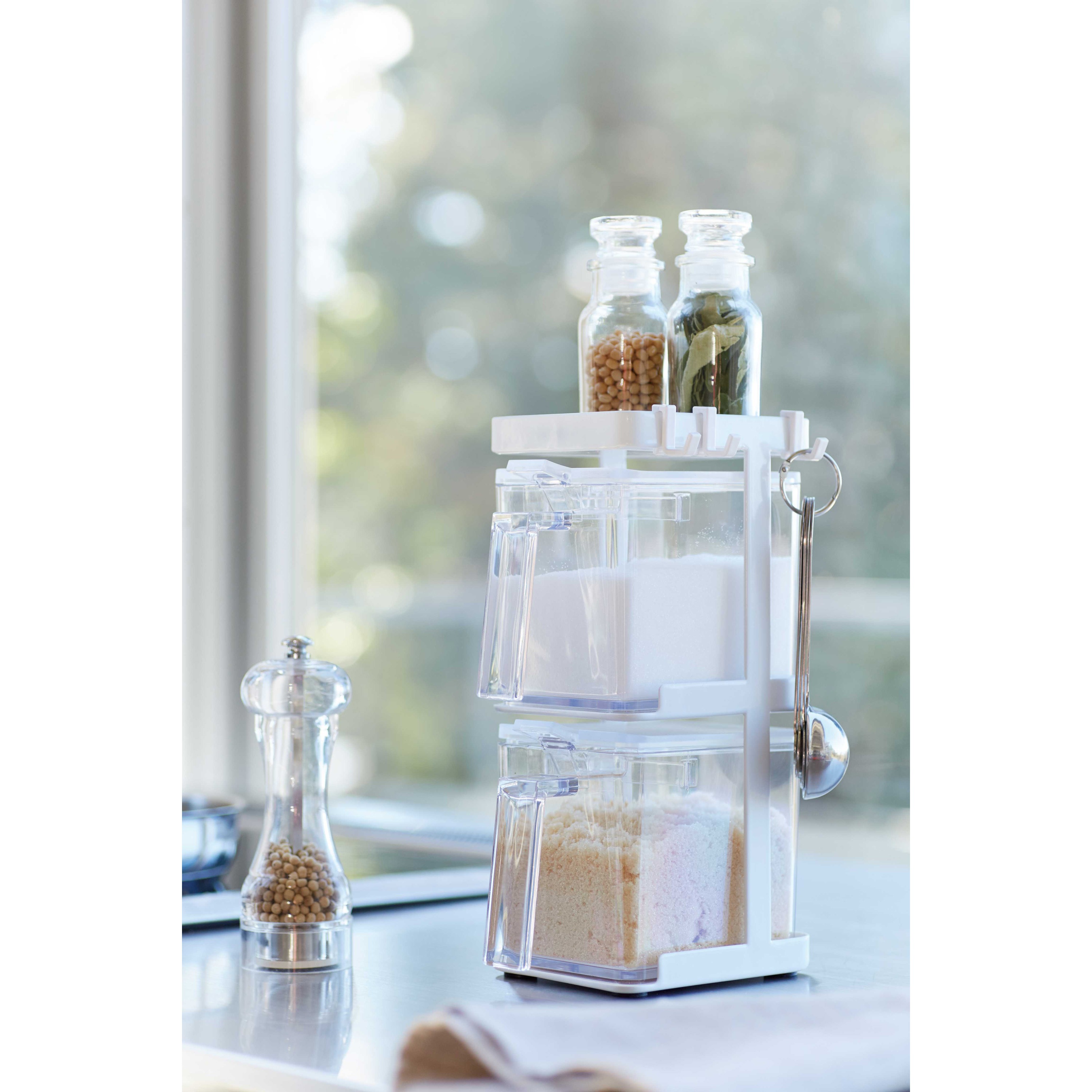 3652 調味料ストッカー2個&ラック3段セット スリム タワー 山崎実業