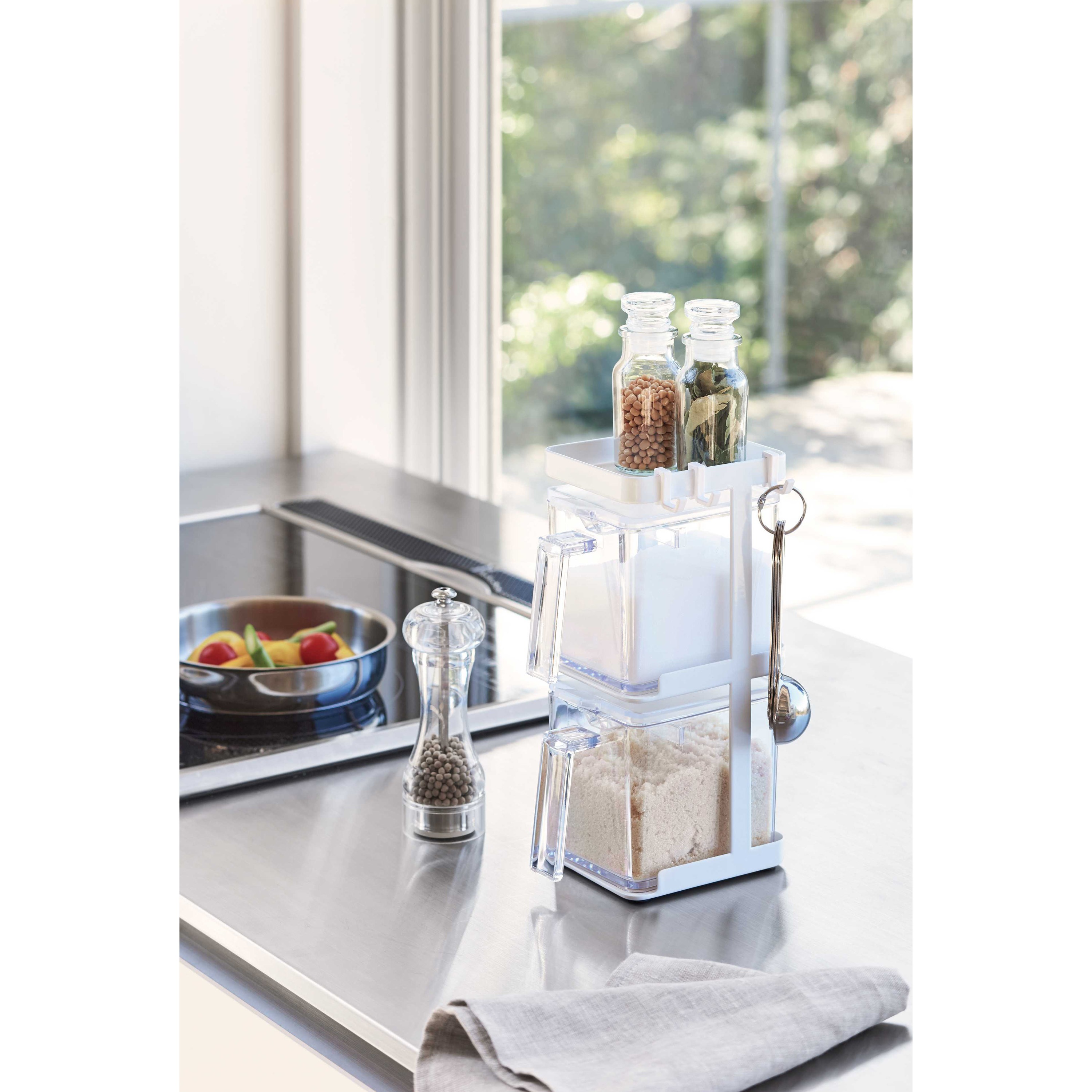 3652 調味料ストッカー2個&ラック3段セット スリム タワー 山崎実業