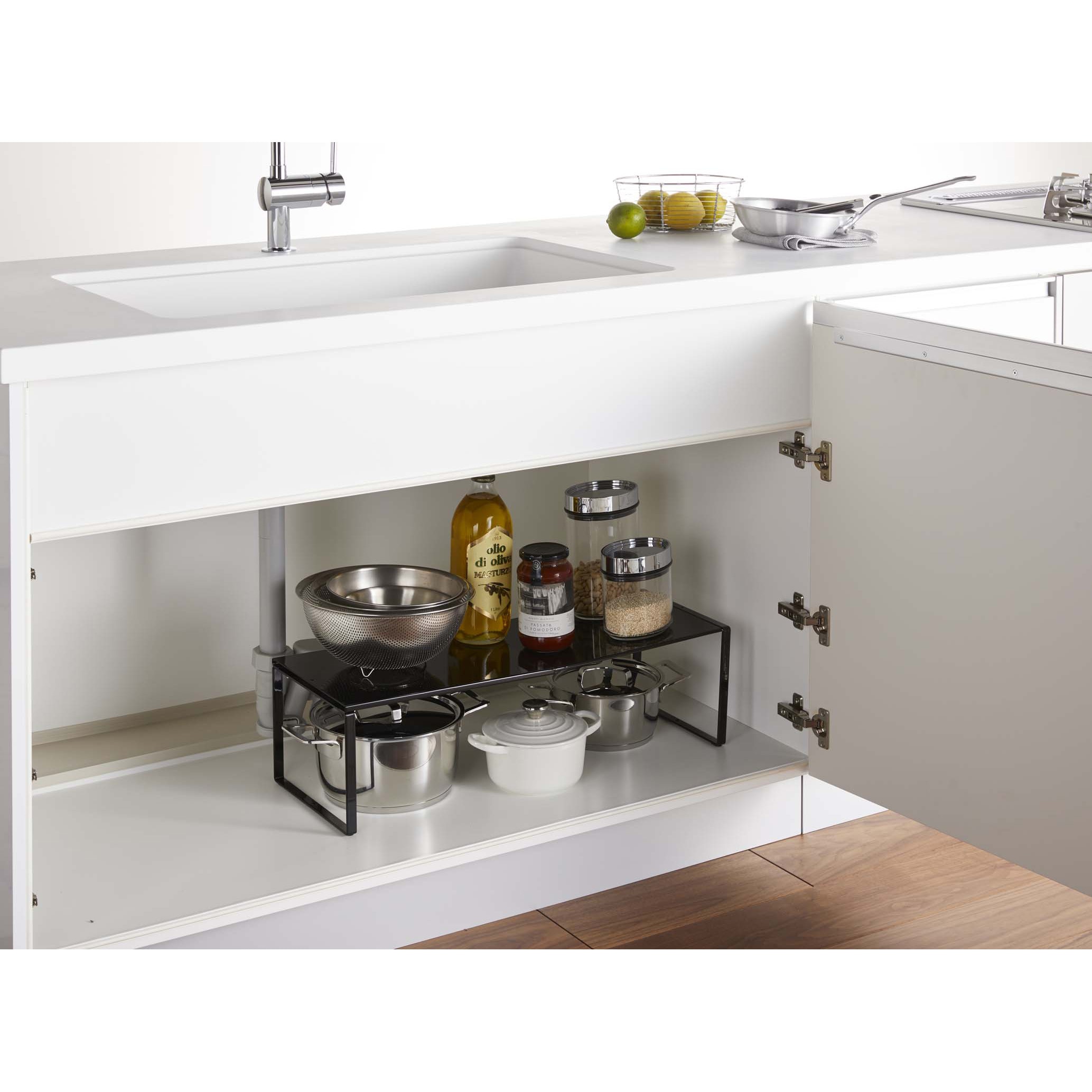 3866 伸縮収納棚 タワー 山崎実業 ブラック色 - 【通販モノタロウ】