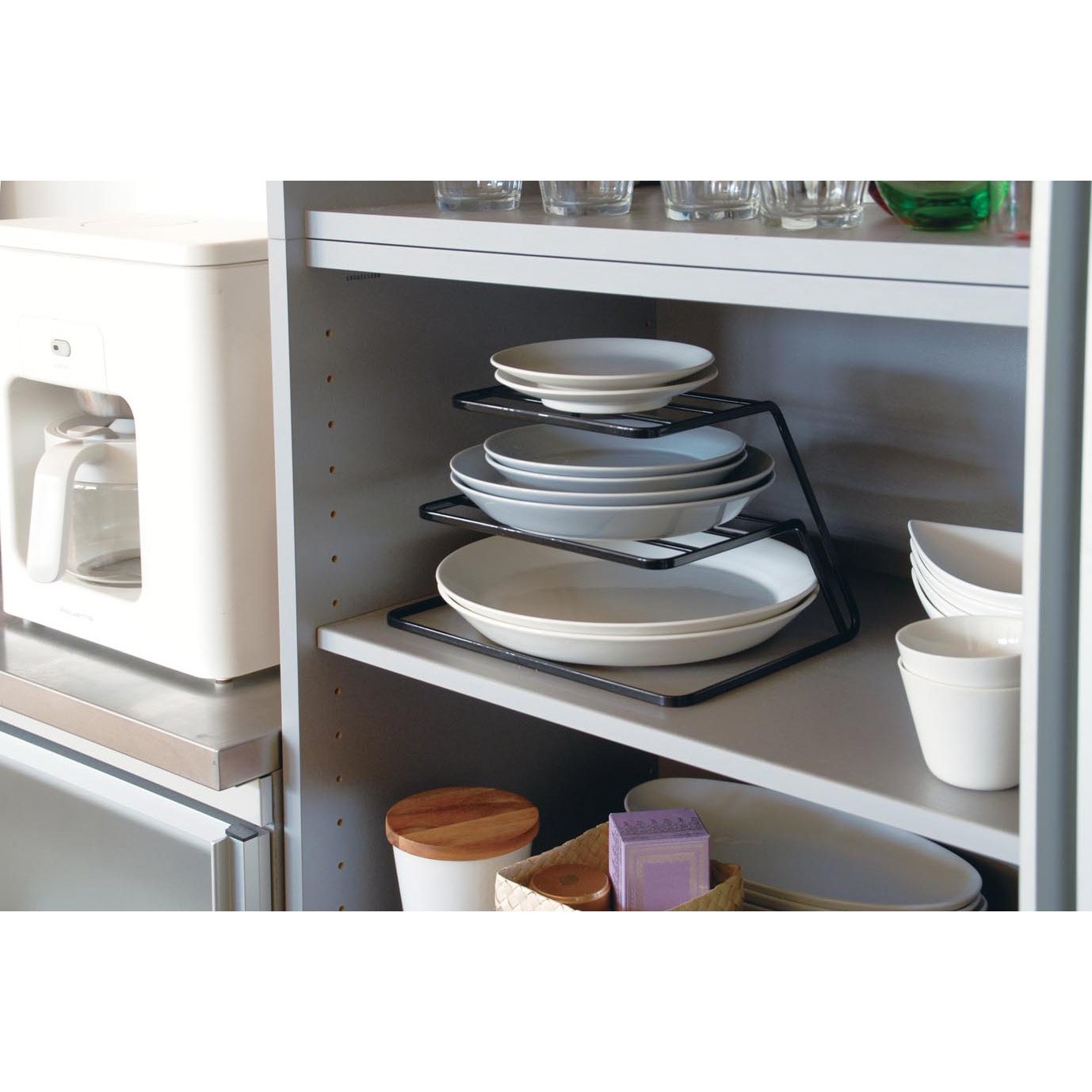 7510 ディッシュストレージ タワー 3段 1個 山崎実業 【通販モノタロウ】