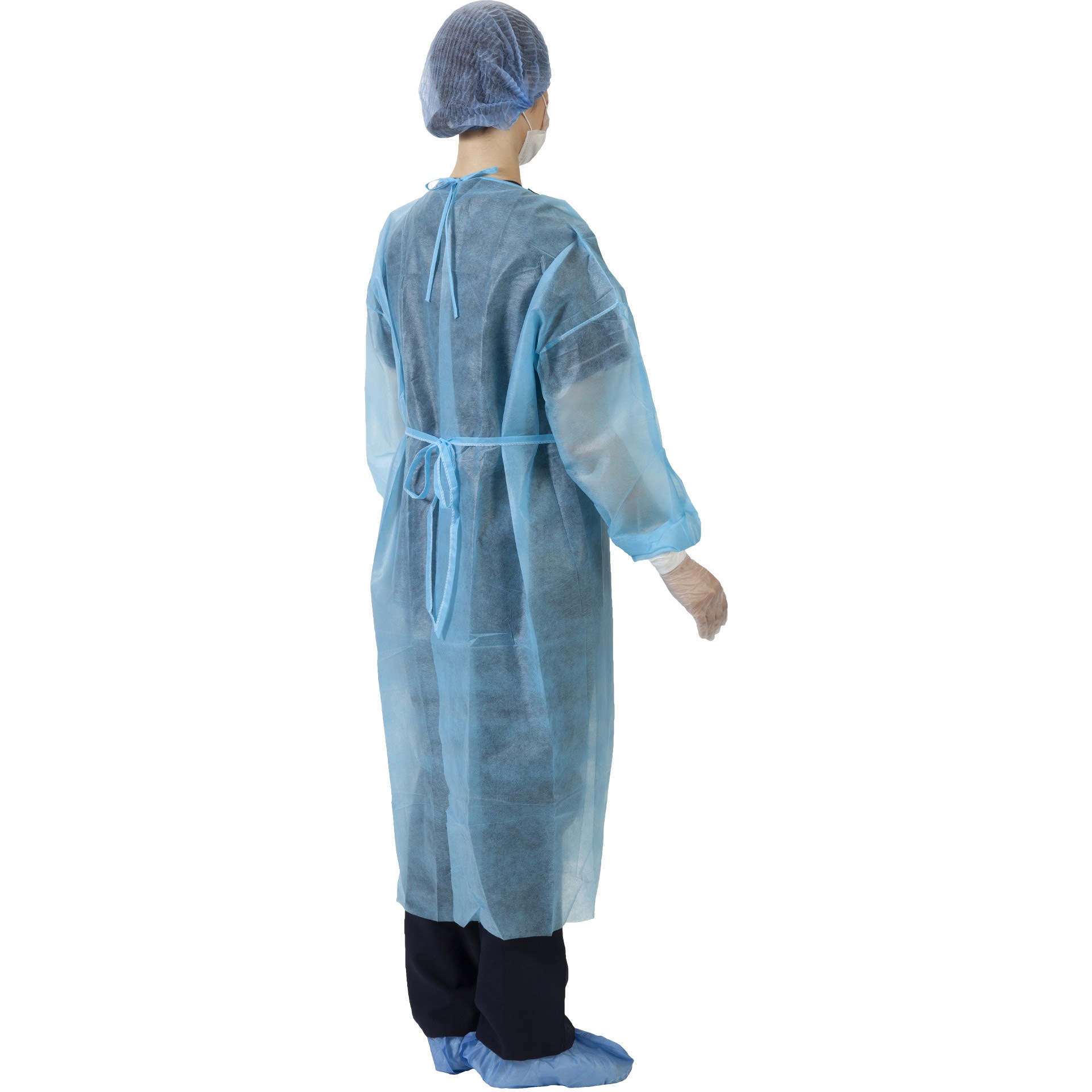 竹虎　竹虎 フェルラックNo.40(アイソレーションガウンフリー) ブルー 10枚×10袋 ブルー　076520 076520 フェルラックNo.40 竹虎 フリーサイズ 1ケース(100枚) - 【通販