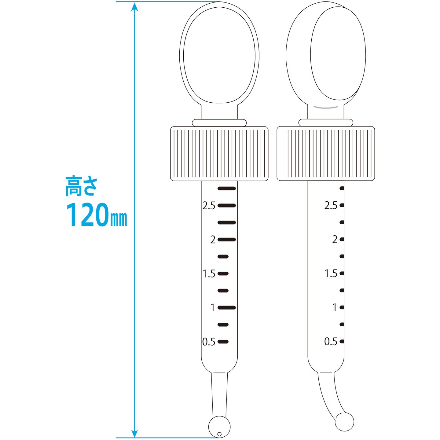 22430-021 スポイト付キャップ 金鵄製作所 容量3mL 1袋(100個