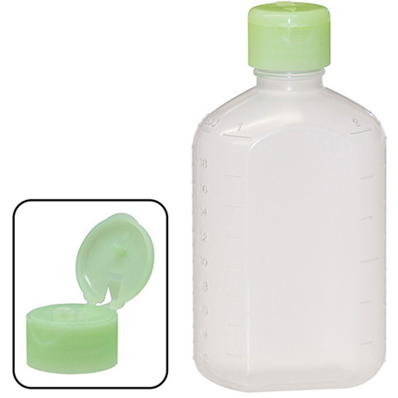 23030-003 ワンタッチキャップ付き小判投薬瓶(刻印目盛り) 金鵄製作所 容量200mL  1箱(100本) 23030-003 6,158円