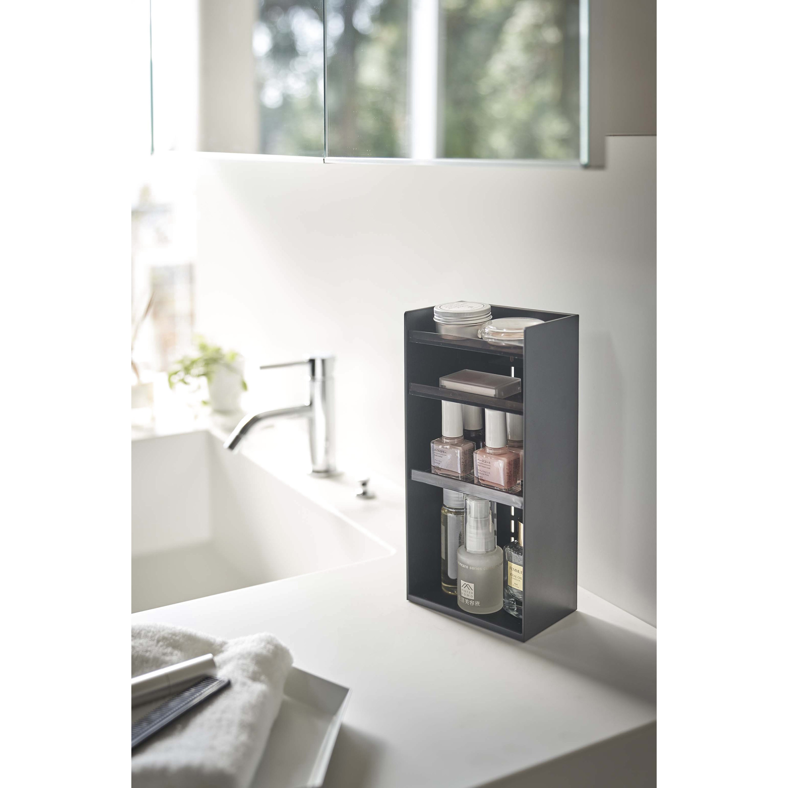 5602 tower タワー コスメ収納ケース 山崎実業 幅12cm奥行7.7cm