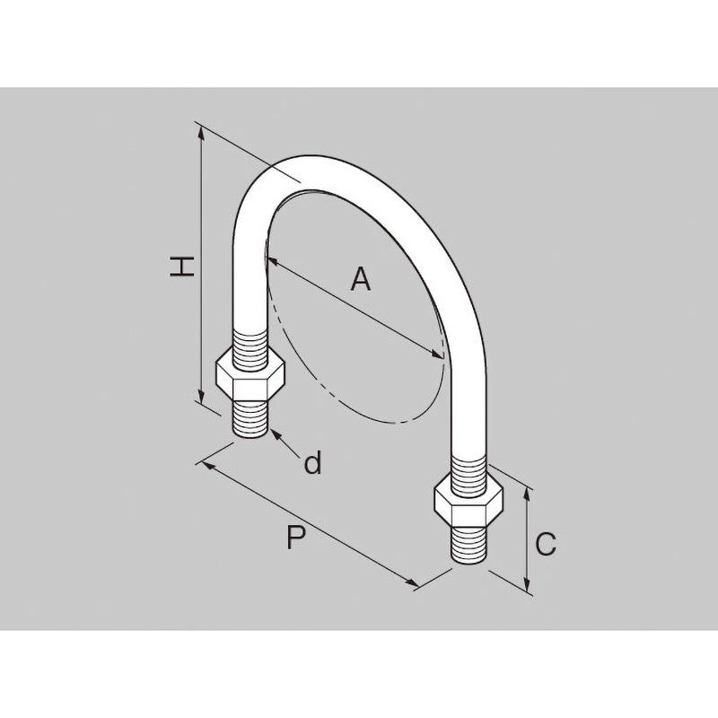 UB4125 Uボルト 昭和コーポレーション ユニクロメッキ - 【通販