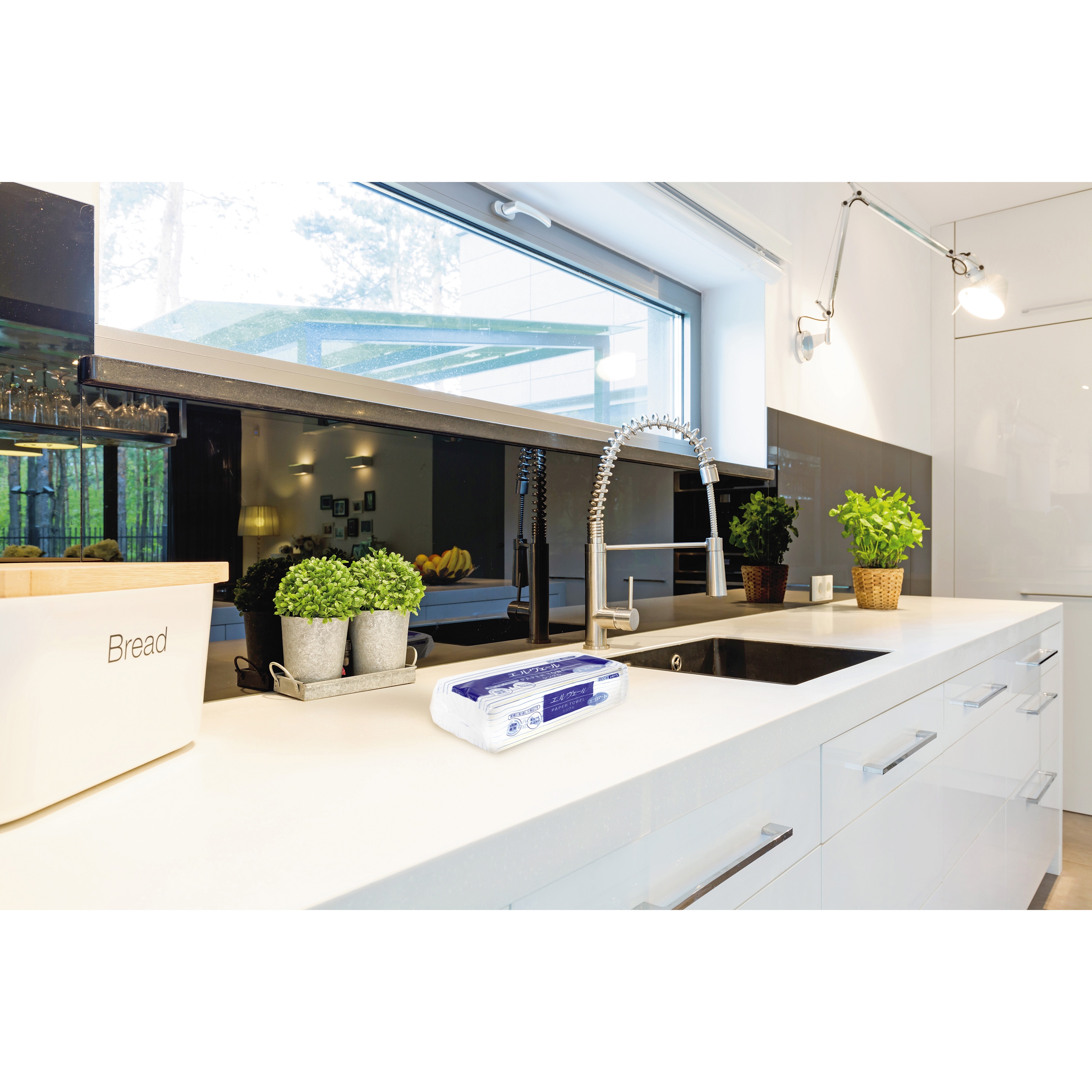 キッチン用紙製品 エリエール ケース販売エルヴェール ペーパータオル エコダブル 中判 200組(400枚)×30袋 白 まとめ売り ペーパータオル 中判 エルヴェール エコ シングル 200枚 30袋入×2ケース エリエール 220×230mm お手拭き  ペーパーナプキン 業務用 紙製品 ケース売り | ｙパック