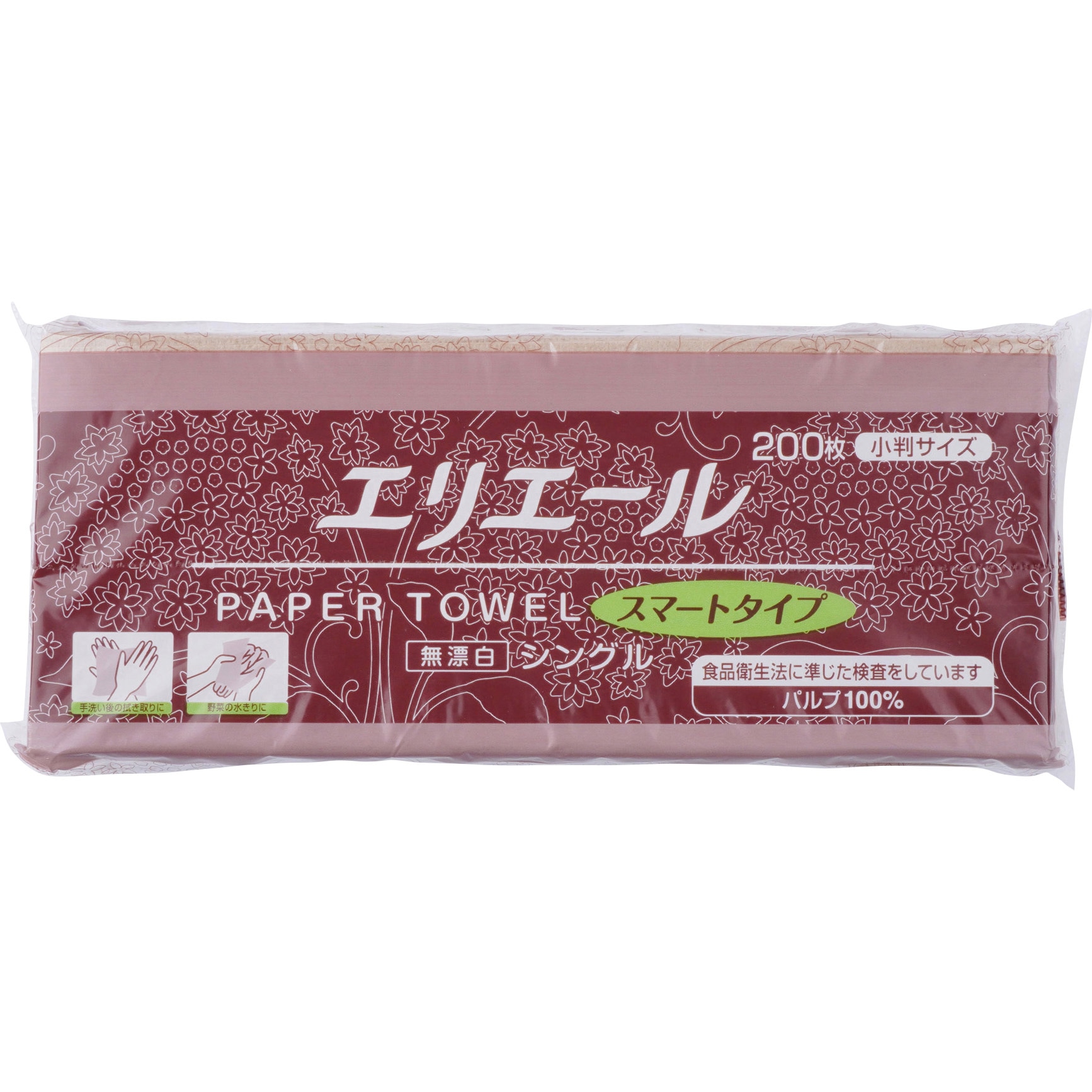 703514 エリエールペーパータオルスマートタイプ無漂白シングル