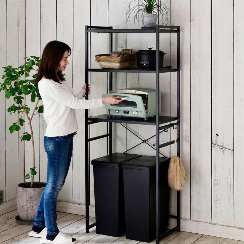 RPE-F653(WH) キッチンラック YAMAZEN(山善) ホワイト色 幅650mm