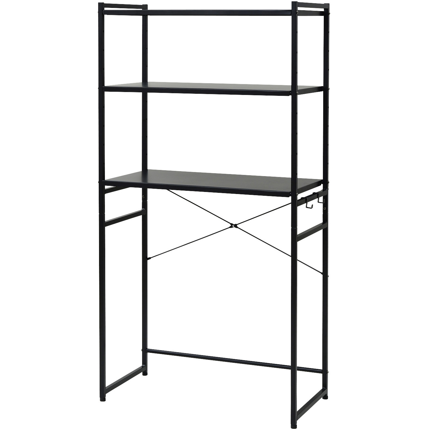 RPE-F853(BK) キッチンラック YAMAZEN(山善) ブラック色 幅850mm