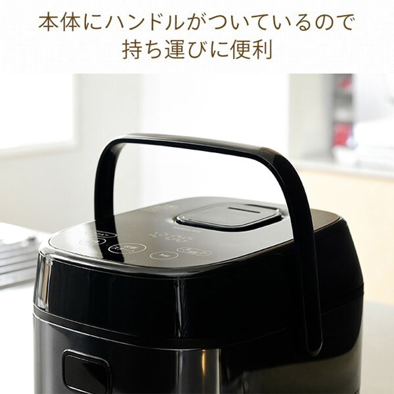 YJN-E101(B) IH炊飯器 YAMAZEN(山善) ブラック色 最大炊飯量5.5