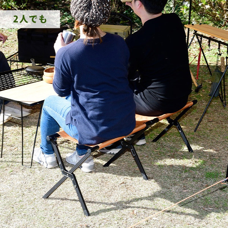 EXTE-B35(OR) アウトドアチェア YAMAZEN(山善) 耐荷重160kg オレンジ色