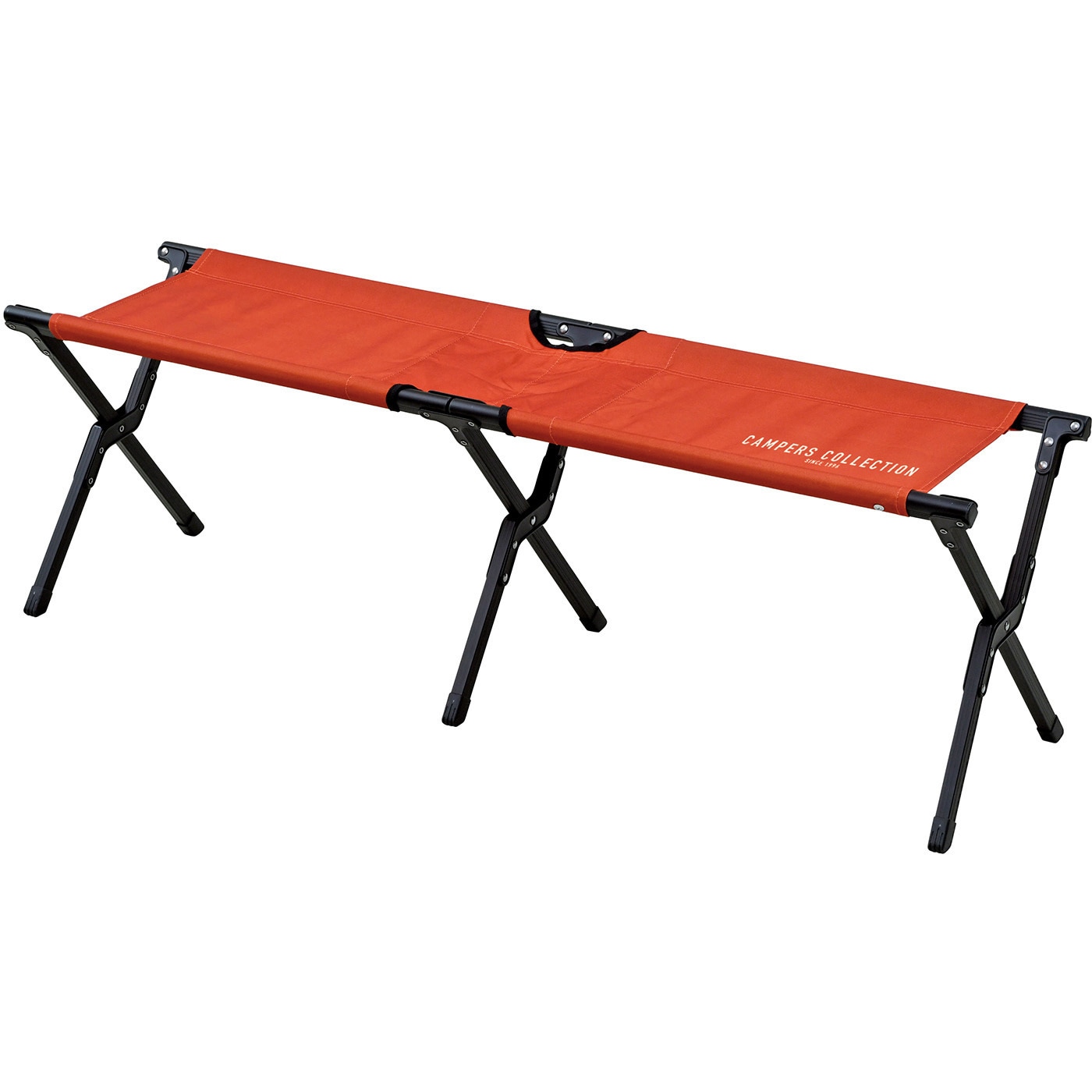 EXTE-B35(OR) アウトドアチェア YAMAZEN(山善) オレンジ色 幅115.5cm奥行31cm高さ36cm