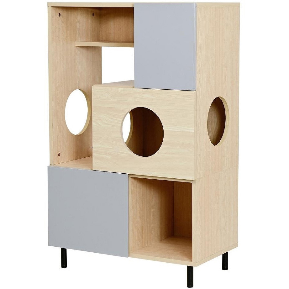 FNK-0002 扉付きキャビネット 猫家具 キャットウォーク ペット用品収納 キャットタワー  オープン収納ラック 1台 ジェイケイ・プラン 【通販モノタロウ】