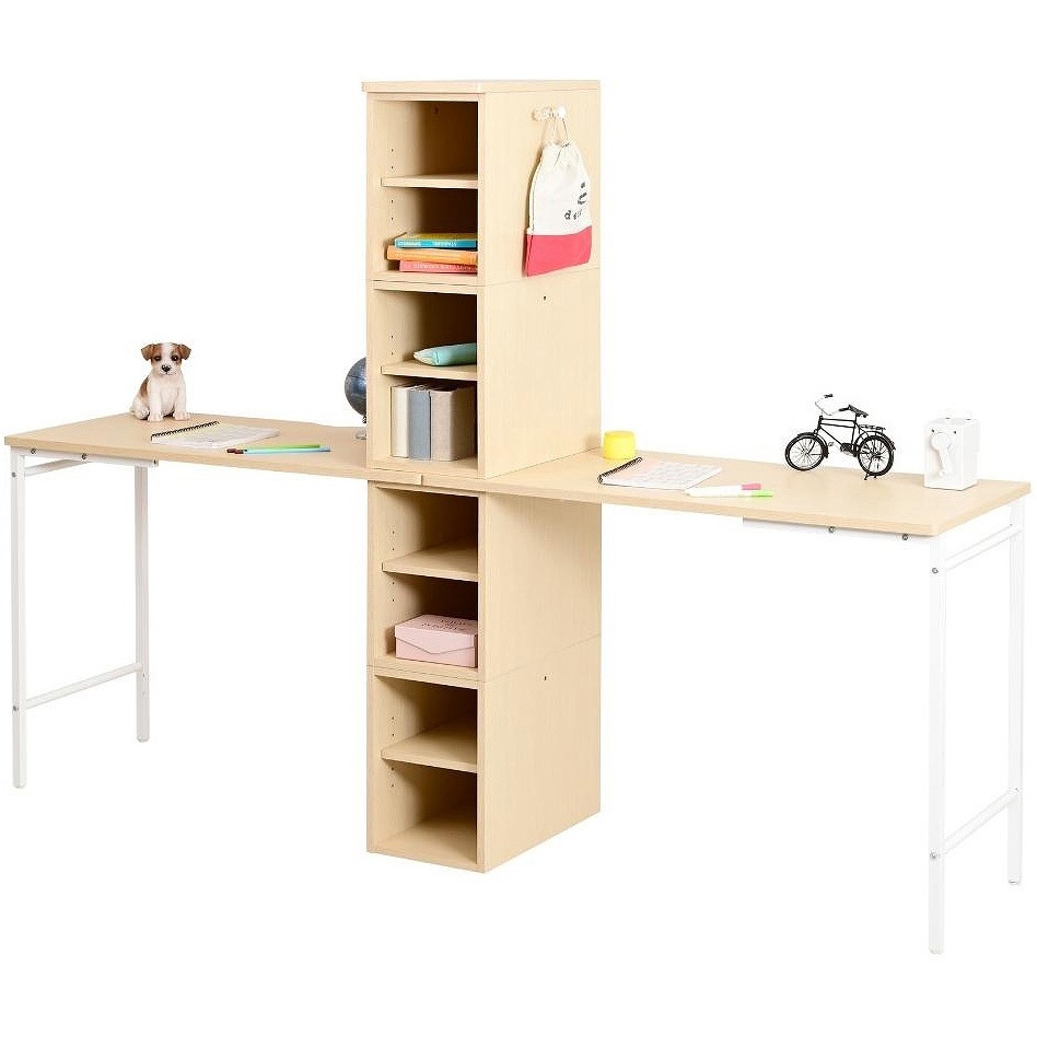 UNI-0008SET 高さ調節 ツインデスク 学習机 勉強机 ふたり用 組み替え