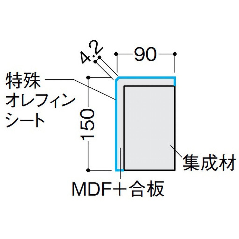 YNZ12-23PA 玄関造作材 上がり框 特殊加工化粧シート DAIKEN(旧:大建